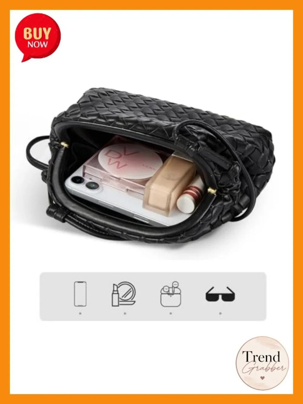 Vegan Leather Pleated Clutch Bag Woven Soft Cloud Dumpling Evening Purse Handbag
